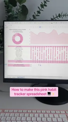 How to make your own monthly habit tracker ready for 2026 ✨ #habittracker #spreadsheet #googlesheets 