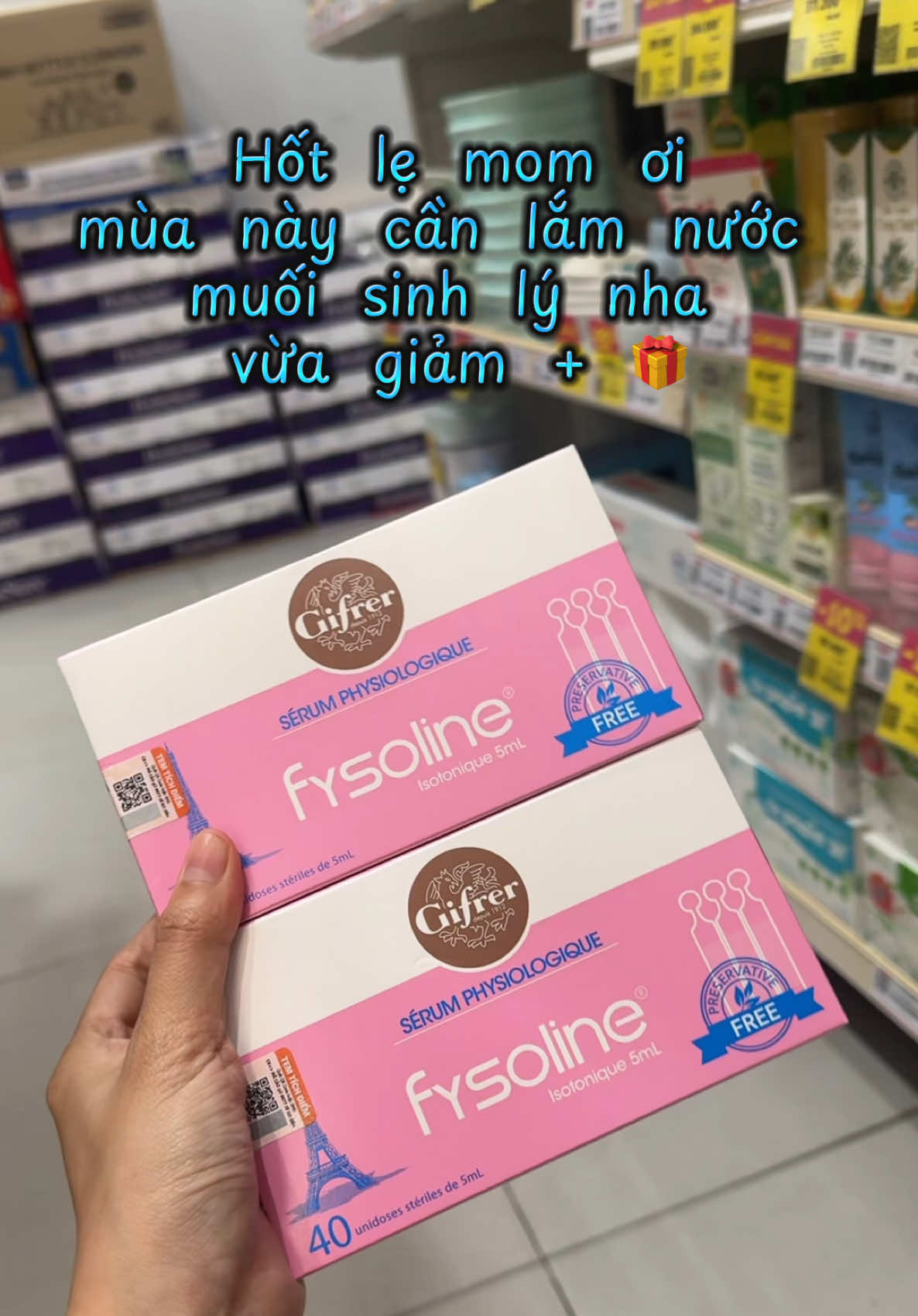 Nước muối chân ái Fysoline vệ sinh mắt mũi miệng nha #fysoline #nuocmuoisinhly #nuocmuoisinhlyphap 