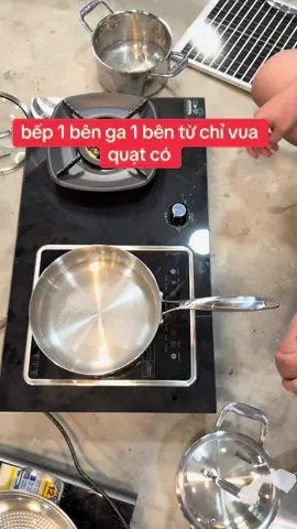 bếp 1 bên ga 1 bên từ chỉ vua quạt có #vuaquat #bepga #beptu 