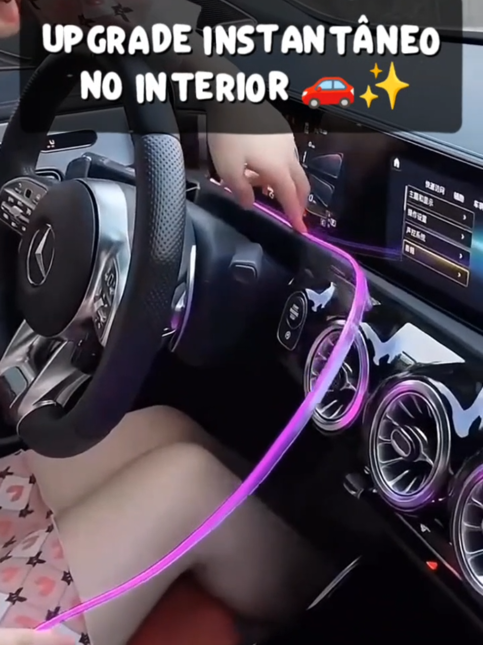 Fita LED neon automotiva 12V para painel e interior do carro. Fácil de instalar, luz contínua e visual premium. Ideal para personalização automotiva. #TikTokShop #FitaLedNeon #AcessoriosAutomotivos #LedAutomotivo #InteriorDeCarro