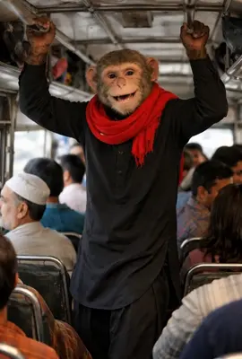Mention Faizan😂|Monkey conductor Masti Full On 😅| #aivlogs #aivideos #monkeyai #fypシ゚viral🖤tiktok #funnymemes 