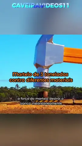 Martelo de 3 toneladas contra diferentes materiais #curiosidades #fatoscuriosos #curioso #curiosidade #curiosidadesaleatorias  