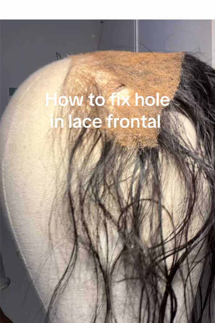 How to fix damaged lace| how to fix hole in lace frontal #wigtips #lacefrontal #viral#fyp #hair 