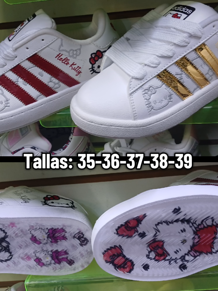 MODELOS SUELA HELLO KITTY ✅️ Diseño bordado ✅️ Suela de goma cocida por dentro y fuera #zapatillahellokitty #limaperu🇵🇪 #hellokitty #zapatillasperu #kitty 