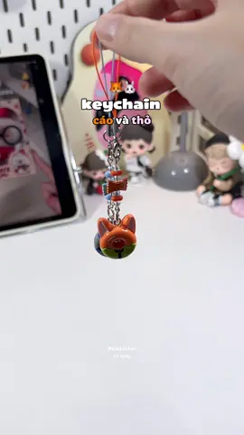 Móc khoá cáo và thỏ nè 🦊🐰 #zootopia #keychain #mockhoa #mockhoacute #viral  