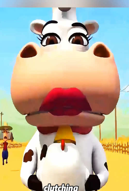 This cow doesn’t like being milked #fyp #cartoon #funnyvideo #animation #usa 