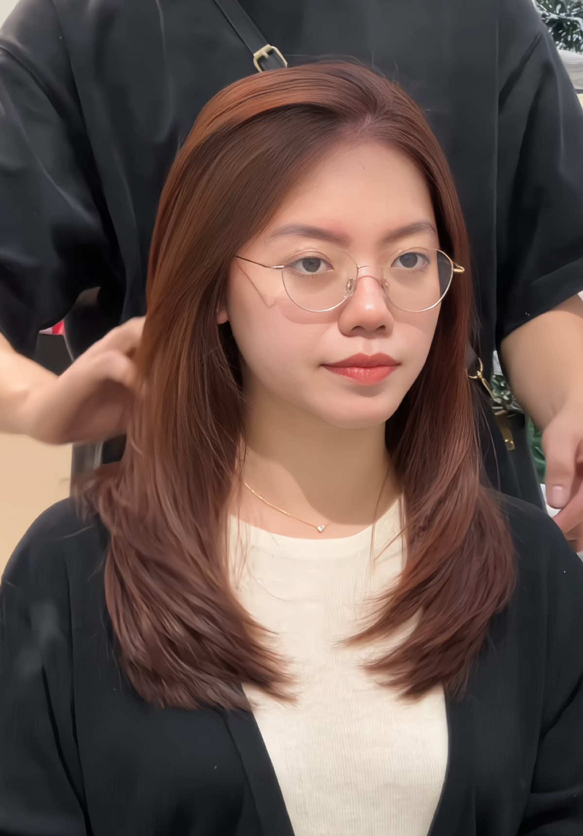 Nâu Bambi – không chói nhưng đủ làm da sáng hơn 1 tông ✨ Nắng vào là thấy mê liền 🤎 #naubambi #bambi #tmhairstudio #fyp #viral 