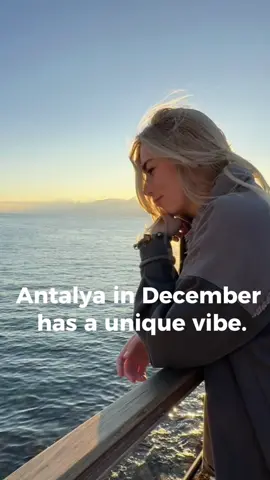 Antalya in December 🤍 No crowds, no rush — just life by the sea. Would you live here? #antalya  #turkeylife  #lifeabroad  #couplelife  #decembervibes 