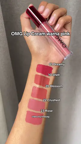 Swatch OMG lip cream warna pink #omg #omglipcream #swatch 