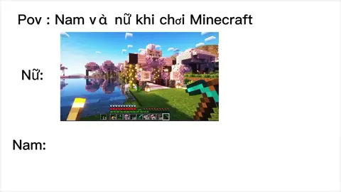 Phần 17 | Sự khác nhau giữa nam và nữ khi chơi Minecraft  #xuhong #Minecraft #chill #pvp #pvpminecraft 