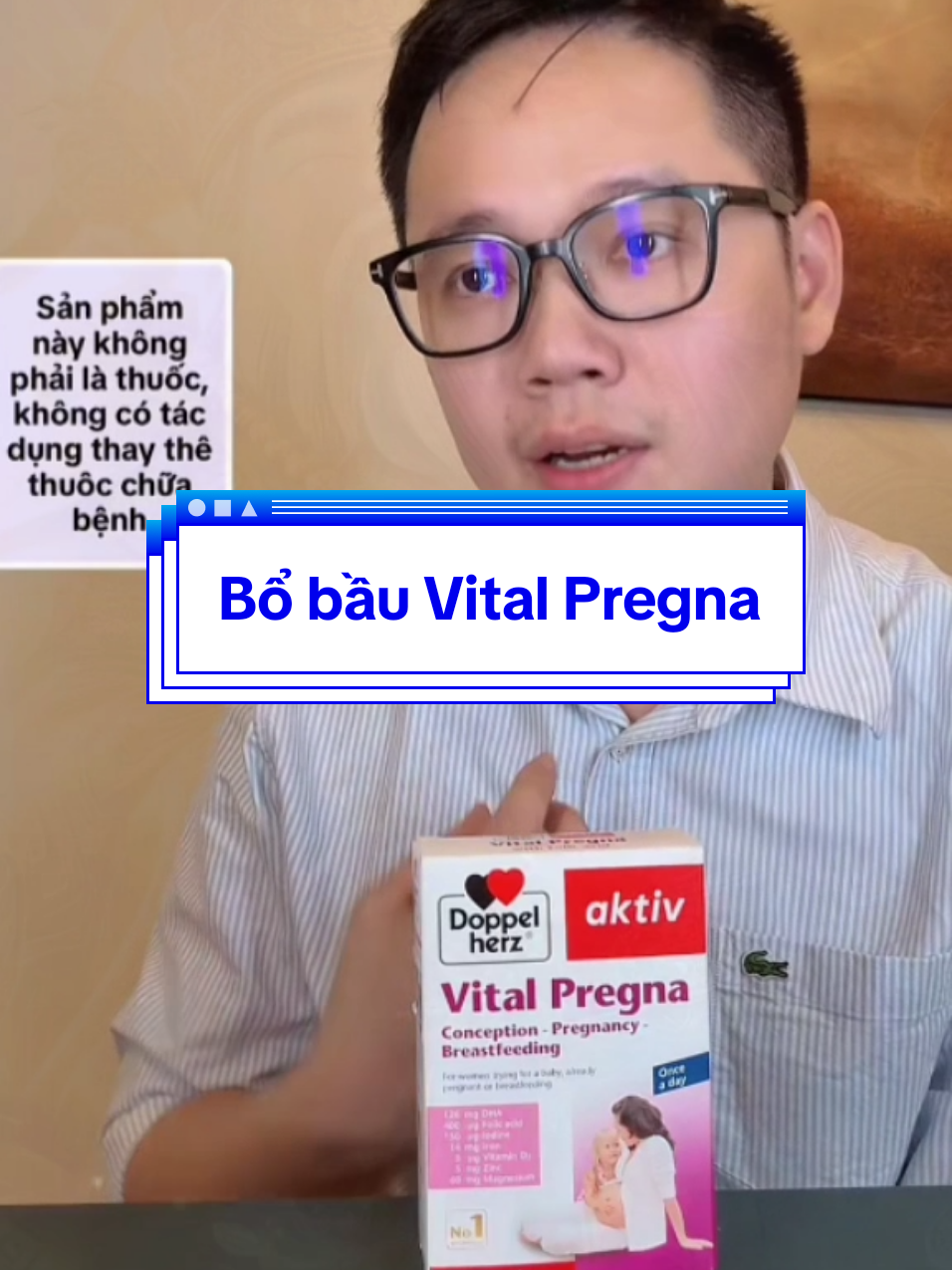 Vital Pregna hỗ trợ bổ sung vi chất trước, trong và sau thời gian mang thai