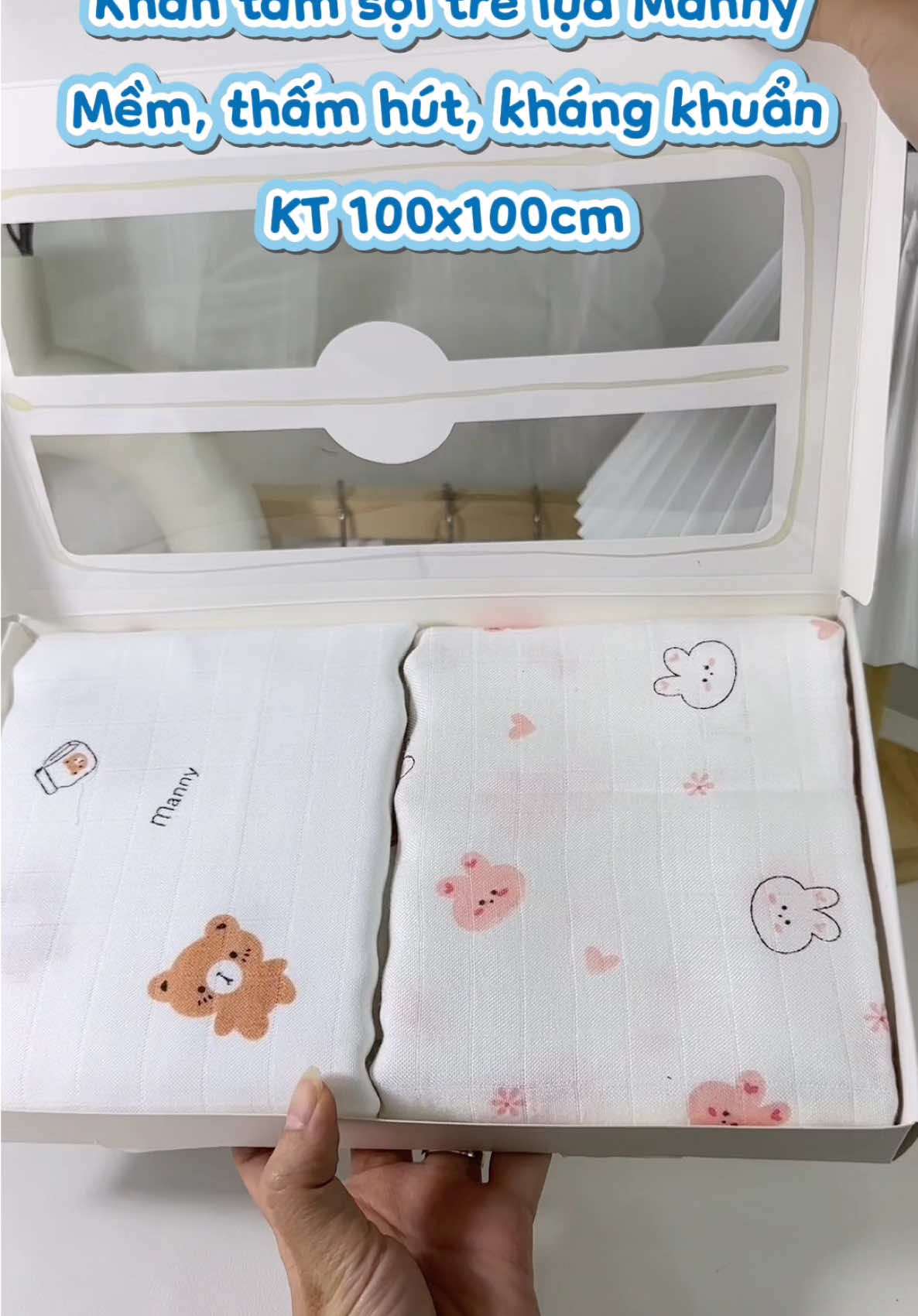 Khăn tắm sợi tre lụa Manny vẫn luôn là khăn tắm best seller của nhà Manny ạ #manny #khanxochobe #khantamchobe #khantamsoitre 