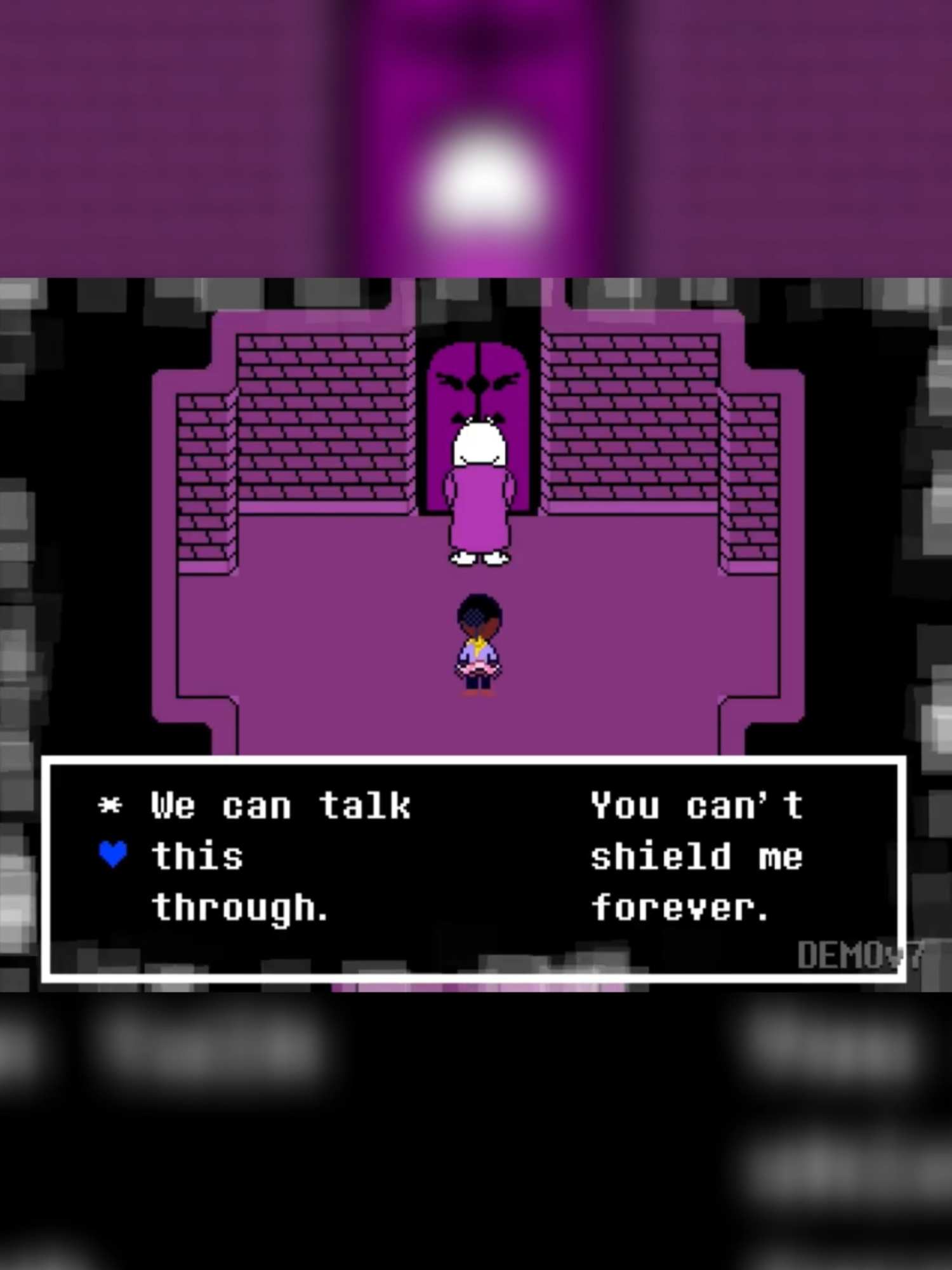 Blue Human tries to leave Toriel #undertale #blue #toriel