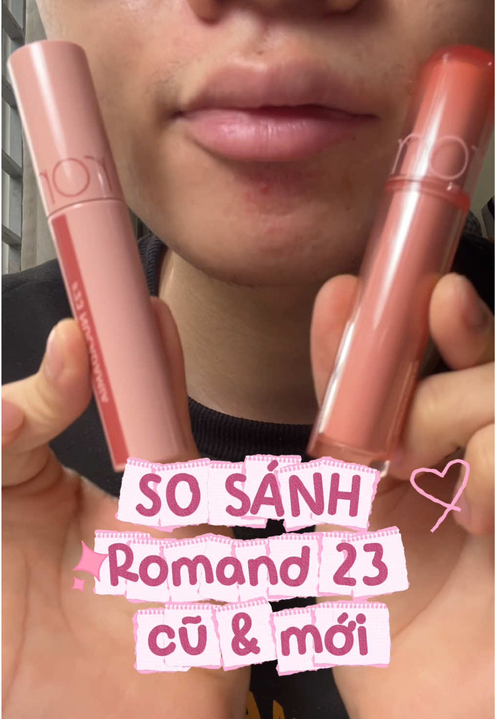 So sánh romand 23 bản cũ và mới  #romand23 #nucadamia #romandjuicylastingtint #sontint #sonbong 