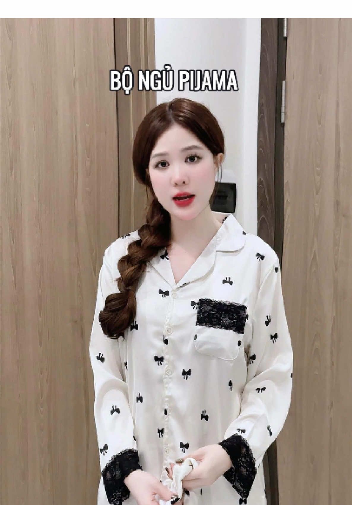Set bộ pijama tiểu thư#dongunu #dongudethuong #donguxinh #suthichdep 