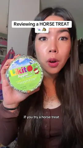 LETS TRY A HORSE TREAT L AHAHA😭  #horsetreat #horsetiktok #angelinacertified #equestrianlife #viralfood 