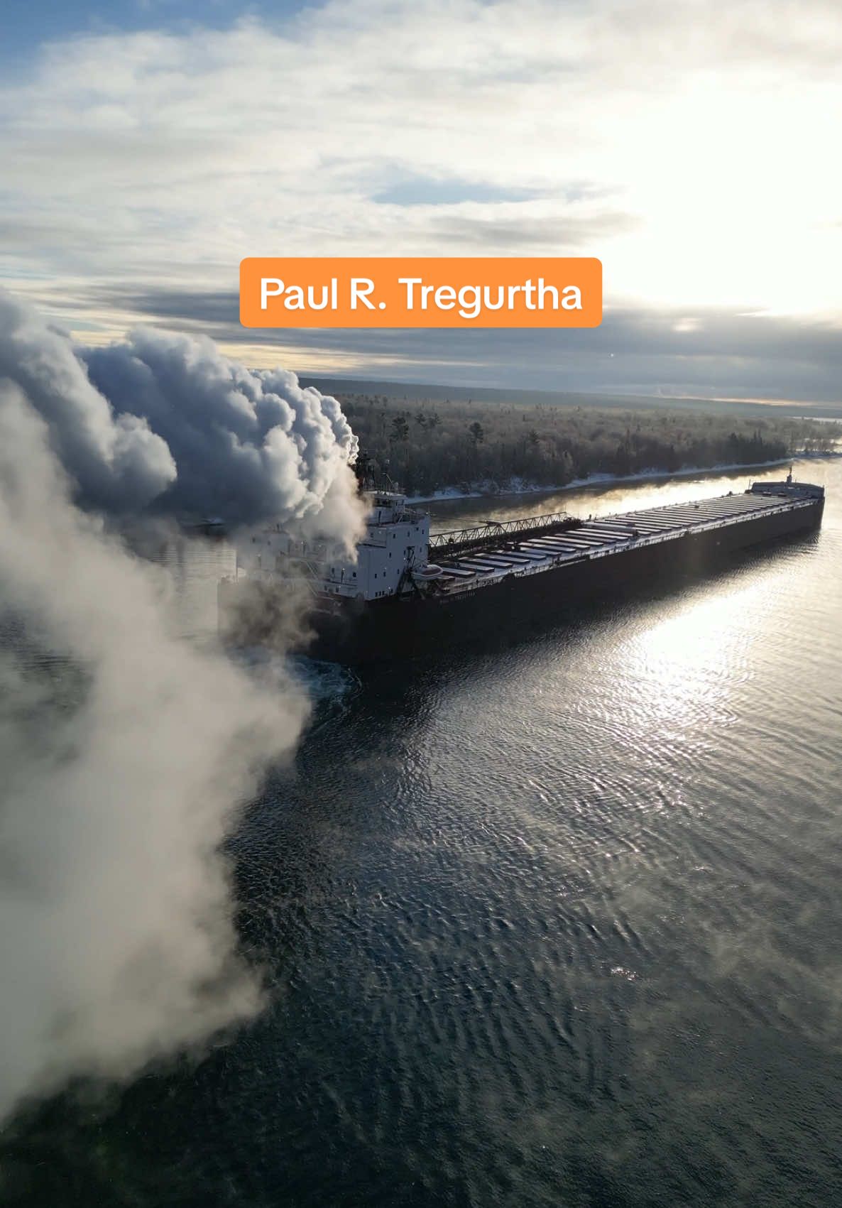 Great Lakes freighters don’t come any larger than Big Paul. At 1,013.5ft., the Paul R. Tregurtha is the Queen of the Lakes. Have you seen her in person? Here she is making one of her last runs from Lake Superior of the 2025 season #shipping #freighter #greatlakes #maritime #shiptok 