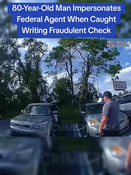 80-Year-Old Man Impersonates Federal Agent When Caught Writing Fraudulent Check #police #cops 