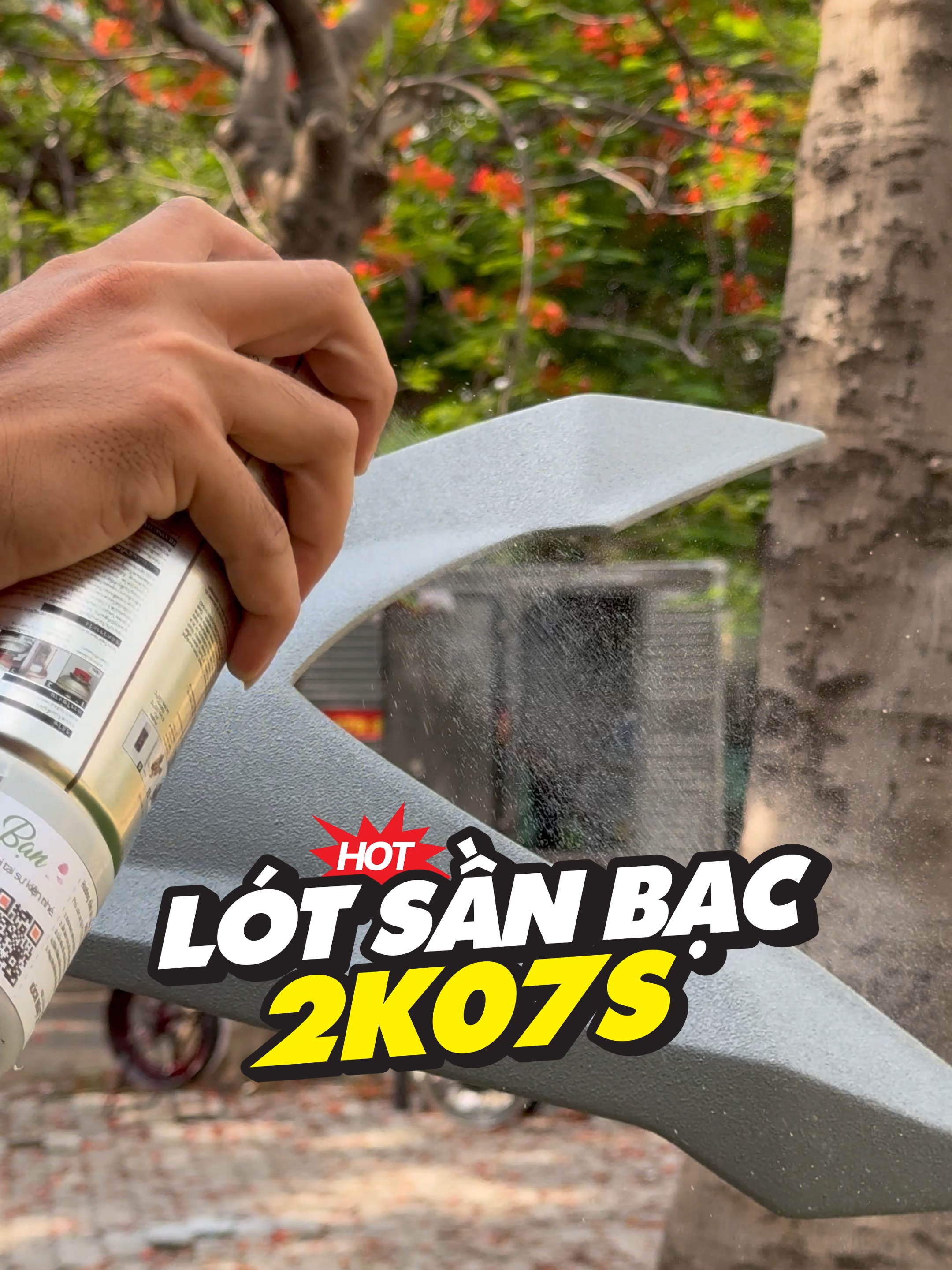 Sơn lót sần bạc 2K07S khi sơn xe tại nhà cùng sơn xịt xe máy Samurai #sonxitsamurai #sonsamurai #sonxemay #sontainha #fyp #xuhuong #sonxitxemay #samuraipaint #silver