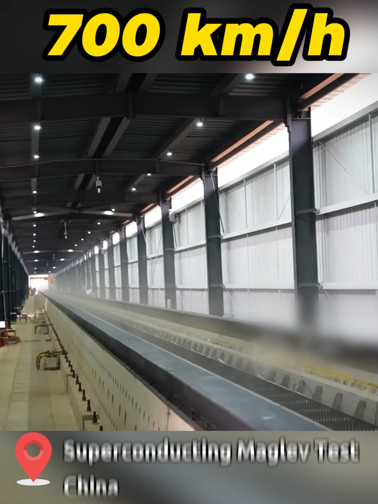 0–700 km/h in just TWO seconds！ A ton-scale test vehicle accelerated to 700 km/h, as China's National University of Defense Technology set a NEW WORLD RECORD for the fastest superconducting electric maglev test speed on a comparable platform!🚄👏👏🎉 #China #Technology #Techtiktok #HighSpeedRailway #Maglev #Future #Speed #fyppppppppppppppppppppppp #fyp #foryoupage #fypage