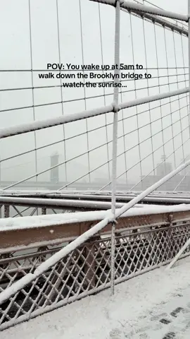 First snowfall in two years 🤦🏻‍♀️ #newyorkcity #failvideo #brooklynbridge #jet2holiday #fyp 