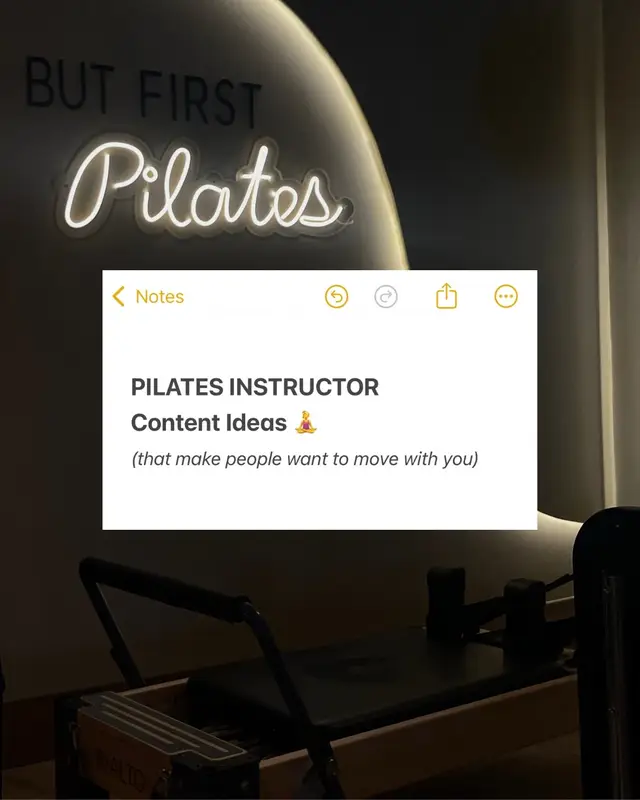 It’s important to note here that your workouts matter… but your personal brand matters more. In a saturated space, people are choosing their instructor based on who they feel connected to, not how many movements you’ve shared. Tap into your lifestyle pillars that naturally overlap with wellness + movement: • how Pilates fits into your day • what it’s given you beyond the studio • your routines, habits, energy, mindset • the version of yourself your audience relates to That’s how you stop blending in and start building demand. And if you stuck around for all 12 days of magnetic content, THANK YOU. I’m happy you’re here and hope you found these helpful 🤍 #pilatesinstructor #pilates #pilatescontentcontentideas #pilatestiktok #contentideas 