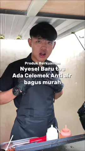 Nyesel baru tau ternyata celemek anti air dan keren saat dipake harganya murah #celemekmasak #celemekantiair #apronmasak 