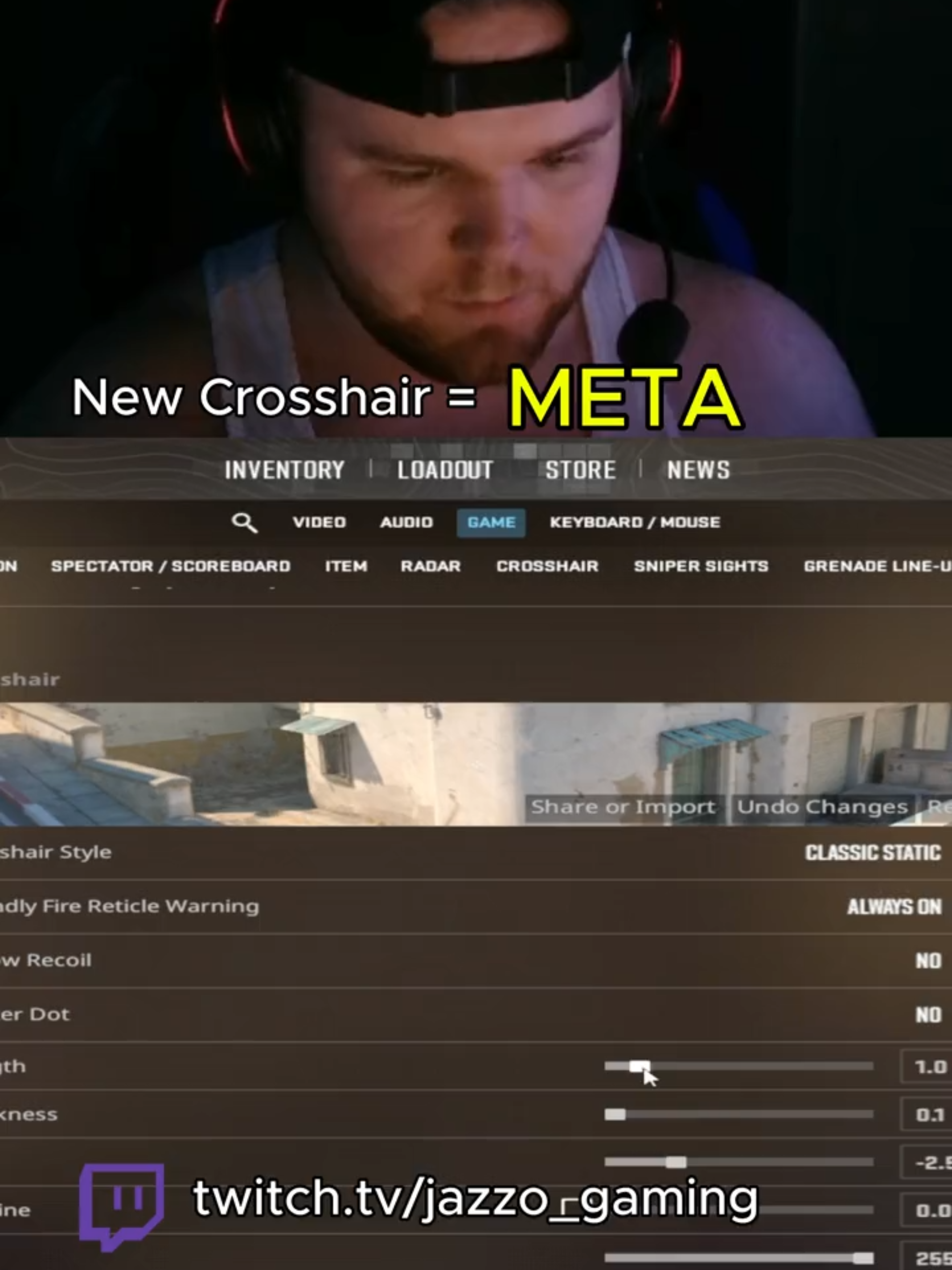new crosshair = meta #csclips #cs2 #twitchstreamer #roadtoaffiliateontwitch #cs2clips