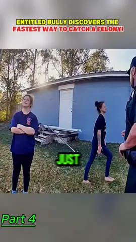 Entitled Bully Discovers the Fastest Way to Catch a Felony! Part 4 #police #cops #copsoftiktok #bodycam #crime 