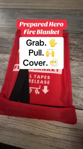 Grab. Pull. Cover. Hang the @Prepared Hero Fire Blanket anywhere there is a possibility of a fire occurring! 🔥 👨‍🚒 Great for grease fires!! No batteries required! No power needed! Safe and simple to use for all ages! #preparedhero #fireblanket #safety #firesafety #firesafetytips 