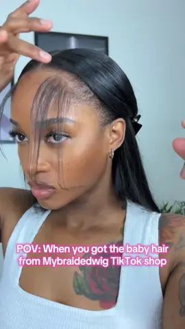 😍POV: When you got the baby hair from Mybraidedwig TikTok Shop Fake baby hair with HD lace shop my showcase👉🏾 #fakehair #babyhairtutorial #edgestutorial #edges #naturalhair 