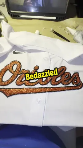 Bedazzled Orioles jersey. #MLB #Wags #oriolesbaseball #Baltimore