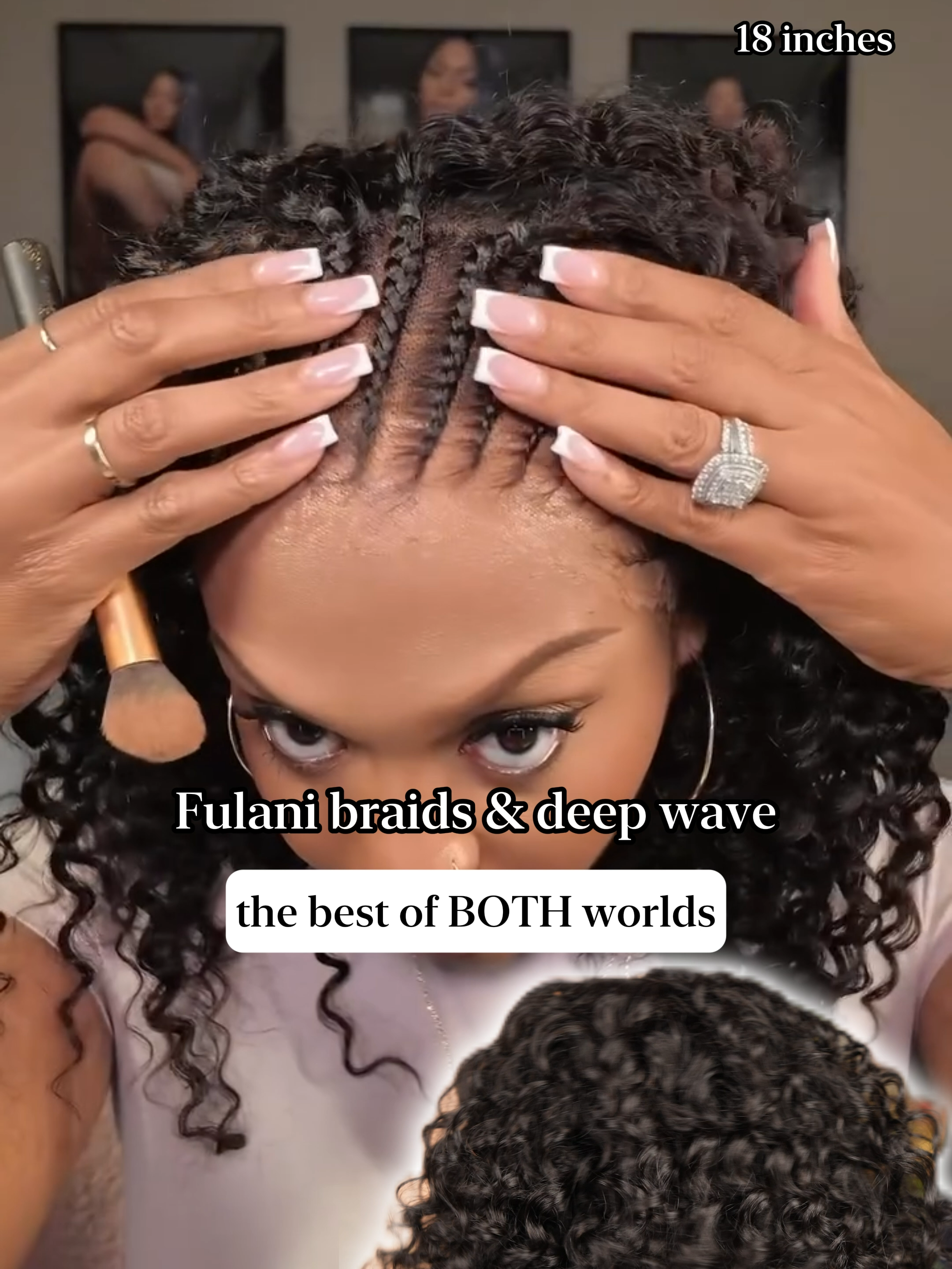 This wig is Pre braided,wear and you are good to go!#TikTokShopJumpstartSale #wig #luvmehair #humanhairwig #gluelesswig #humanhair #naturalhair #lacemelted #braided #fulanibraids