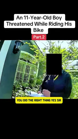 An 11-Year-Old Boy Threatened While Riding His Bike… #cops #police #crime #law #fyp 