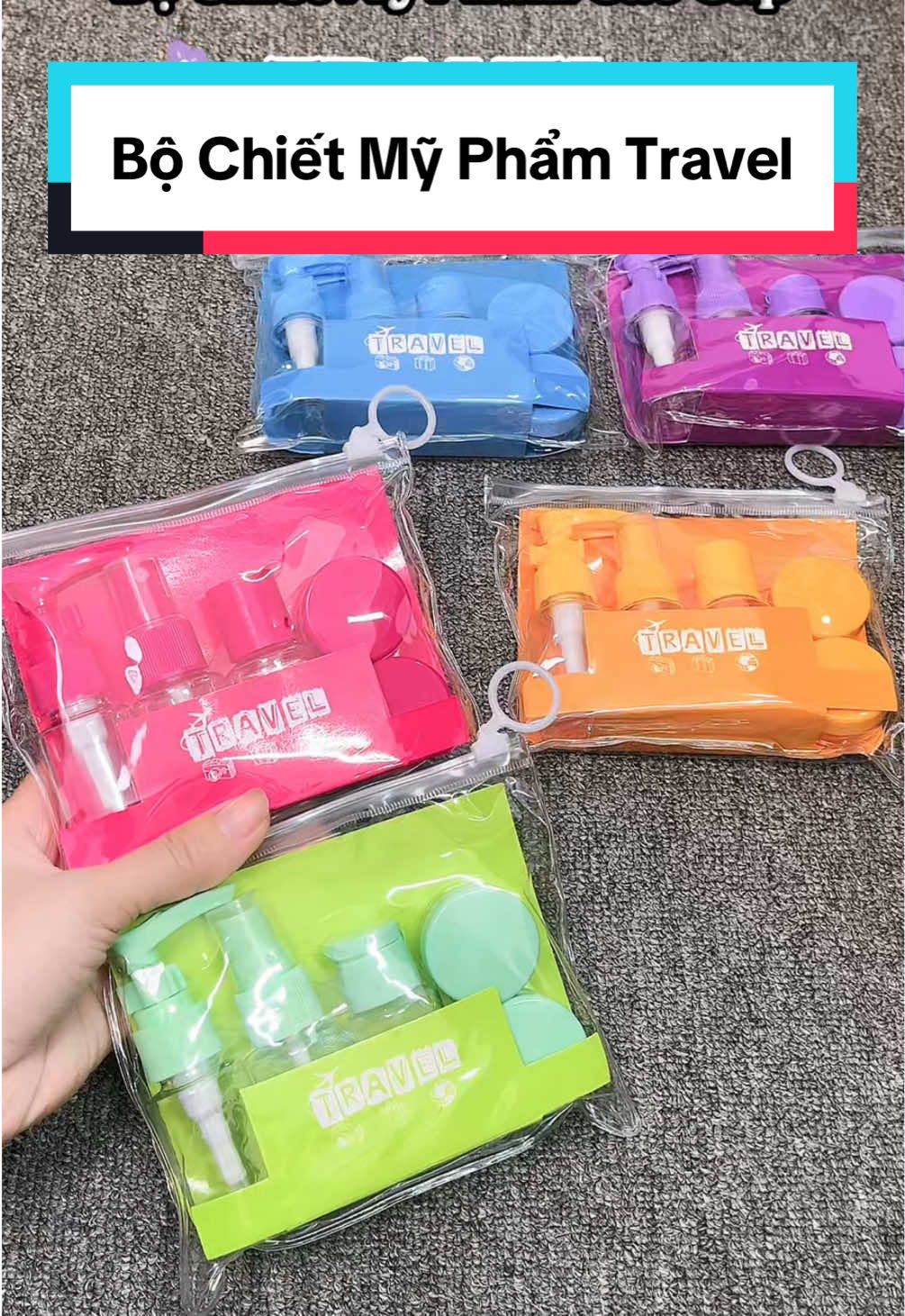 Bộ chiết mỹ phẩm Travel #bochietmypham #bochietmyphammini #khogiasihcm #Tiktokshop 
