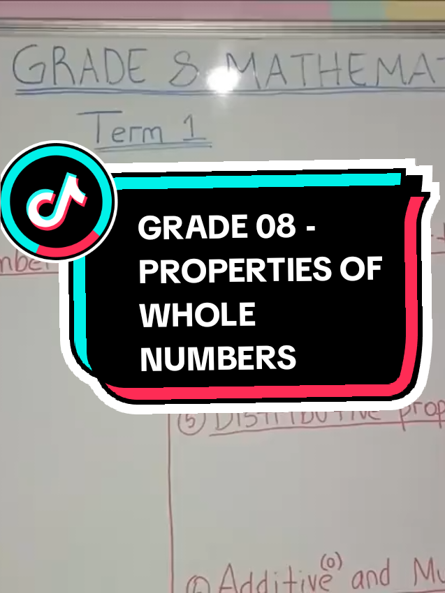 Properties of Whole Numbers Grade 08 Mathematics