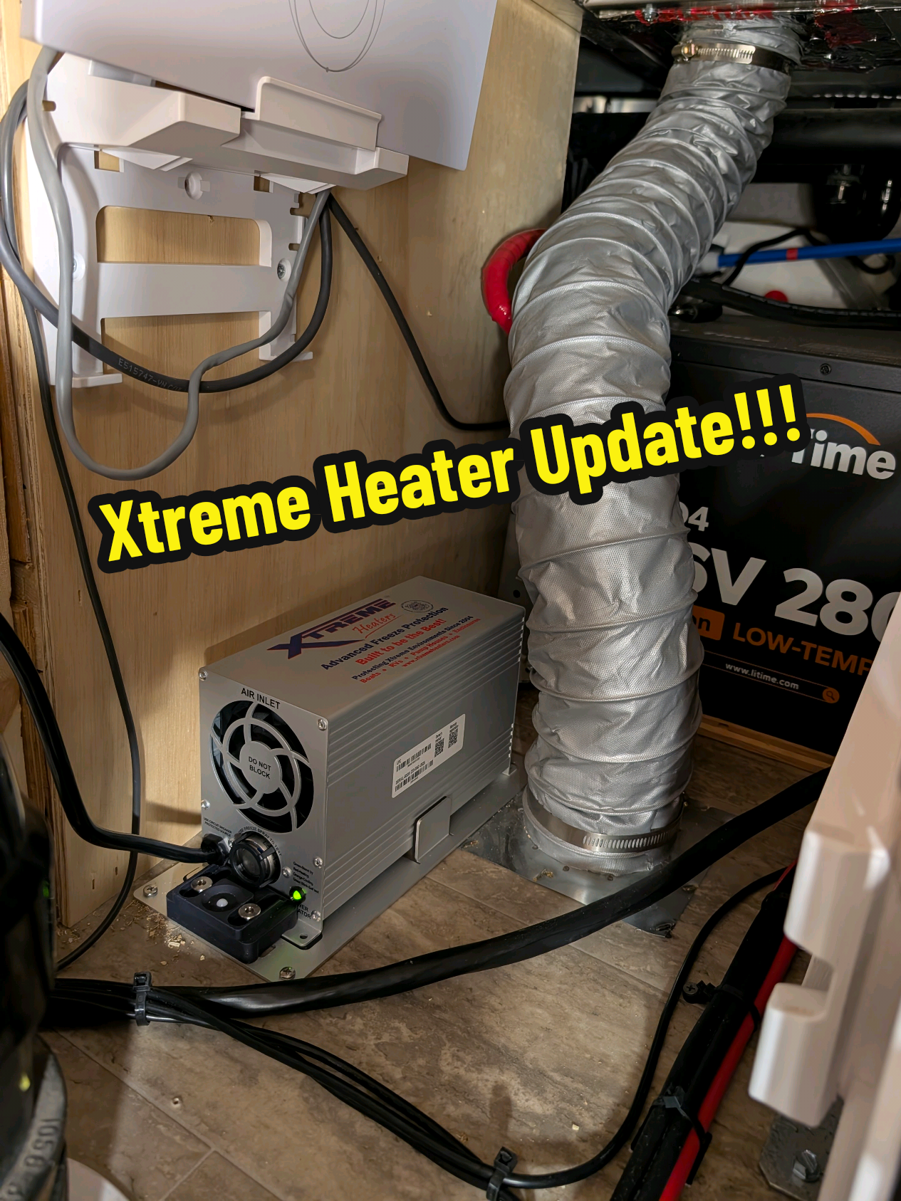 This thing is a champion. Very happy that I no longer have to worry about my bays where all my plumbing is. Thank you to Steve for building such a high quality product. #xtremeheater #rvlife #babyitscoldoutside #fyp @Xtremeheater 