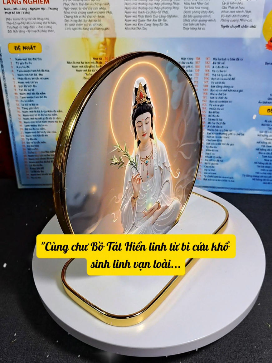 Tranh tráng gương mẹ Quán Âm đẹp và trang nghiêm để thờ hoặc treo tường thêm nặng lượng bình an cho gia đình #phatphapvobien  #quanambotat  #xuhuong 