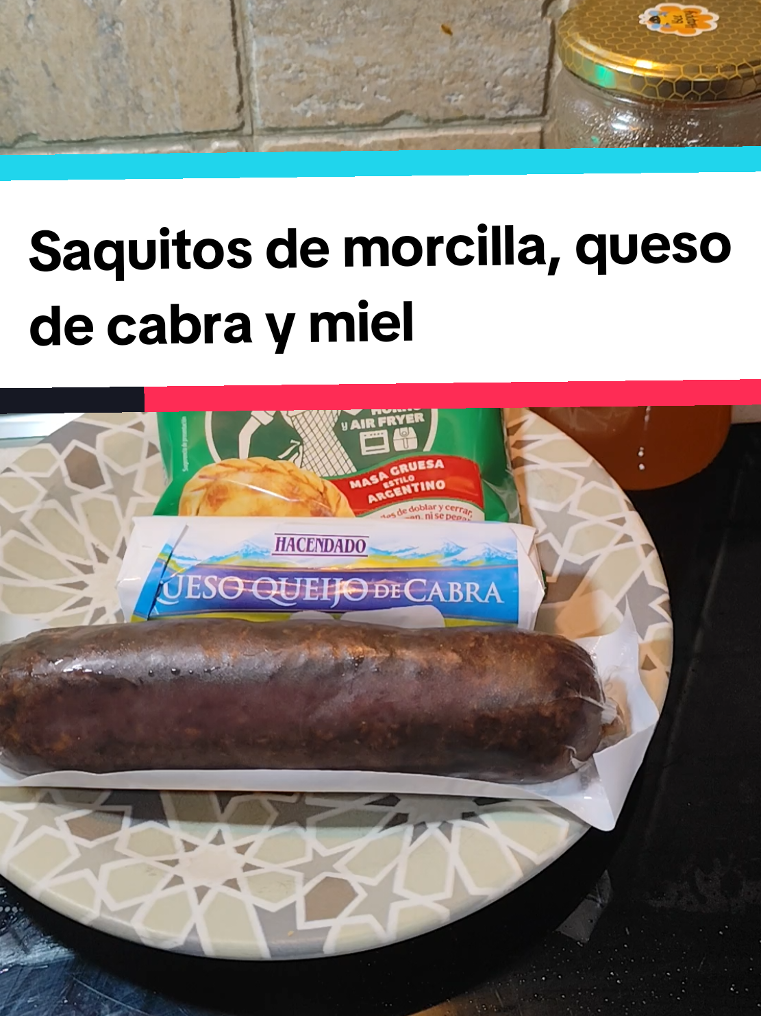 Recetas para mi hijo universitario. Saquitos de morcilla queso de cabra y miel. #morcilla #miel #independizarse #universitario #recetas 