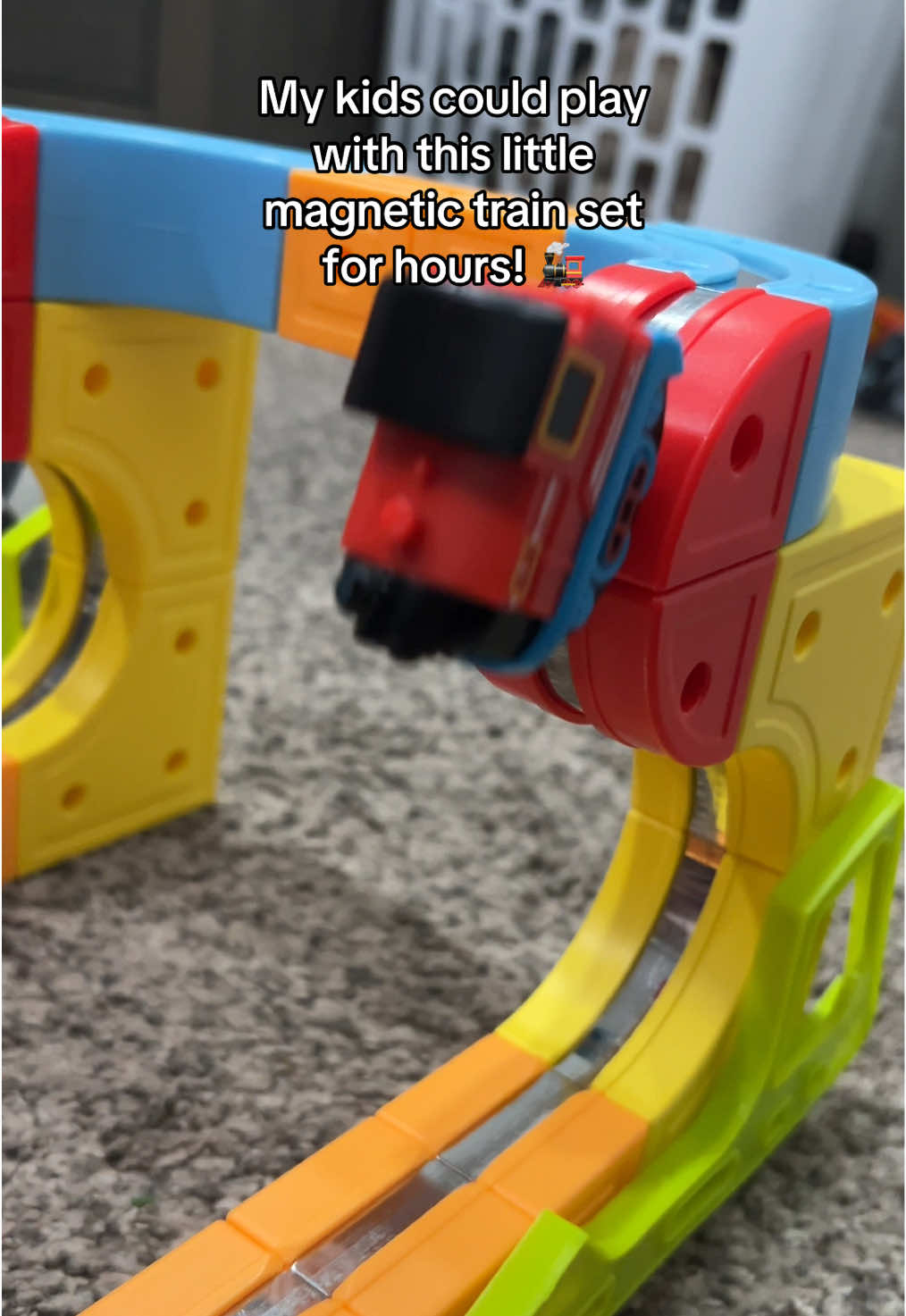 This electric magnetic train set is the coolest toy! #traintoy #magnetictrain #toytrain #viraltoys #toysforkids 