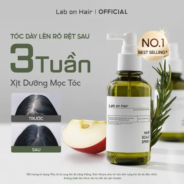 Xịt Dưỡng Kích Thích Mọc Tóc hiệu quả rõ rệt sau 2 tuần 💯LAB ON HAIR💯 ☺️Hương thơm dễ chịu, không làm bết tóc Link order liền tay: https://s.shopee.vn/8zytfmLrUj #labonhair #Shopee #shoppeeaffiliate #linhtalinhtinh #xitduongtoc