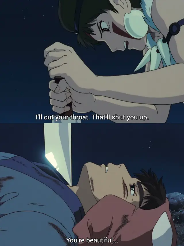 outta all the studio ghibli movies #princessmononoke stood out to me the most My personal fav and this scene despite being so short Means a lot to me #studioghibli 