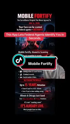 Your face can be scanned by federal agents during everyday encounters — no warrant, no consent, no opt-out. A tool called Mobile Fortify allows ICE and Border Patrol to run instant facial recognition and biometric checks using a smartphone. Originally built for border checkpoints, it’s now appearing in major U.S. cities.