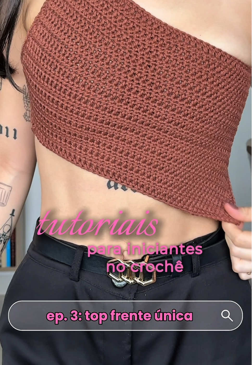 ep 3: top frente única ✨ | materiais: - linha barroco número 6 - cor verde militar - agulhas 3,5mm e 4,0mm - fita métrica - tesoura  - 2 marcadores de ponto - agulha de tapeceiro - cola de silicone - agulha 1,0mm (opcional) - miçangas 8mm (opcional) #CapCut #crochet #crochetersoftiktok #crochettutorial #croche 