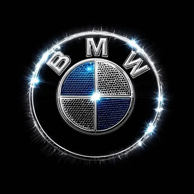 Love this BMW logo against the black background with those sparkles! It's simple but really captivating. The swirls add a nice touch, and that front light looks stunning in the dark. Can't get enough of this ride!  #bmw.sportscar.39 #bmw #bmwm1 #bmwm3 #tiktok