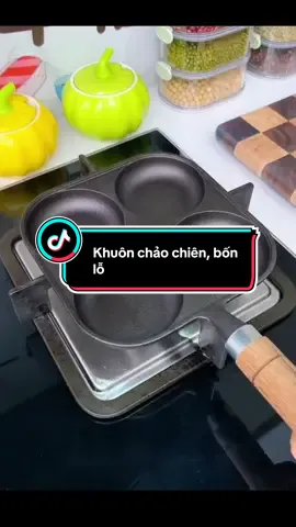 Khuôn chảo chiên, bốn lỗ, tráng phủ chống dính#xuhuong #xuhuongtiktok 