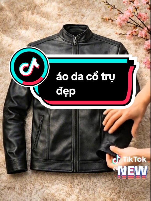 áo Da cổ trụ lót lông cực đẹp #aocotru #khacluat  #áoda 