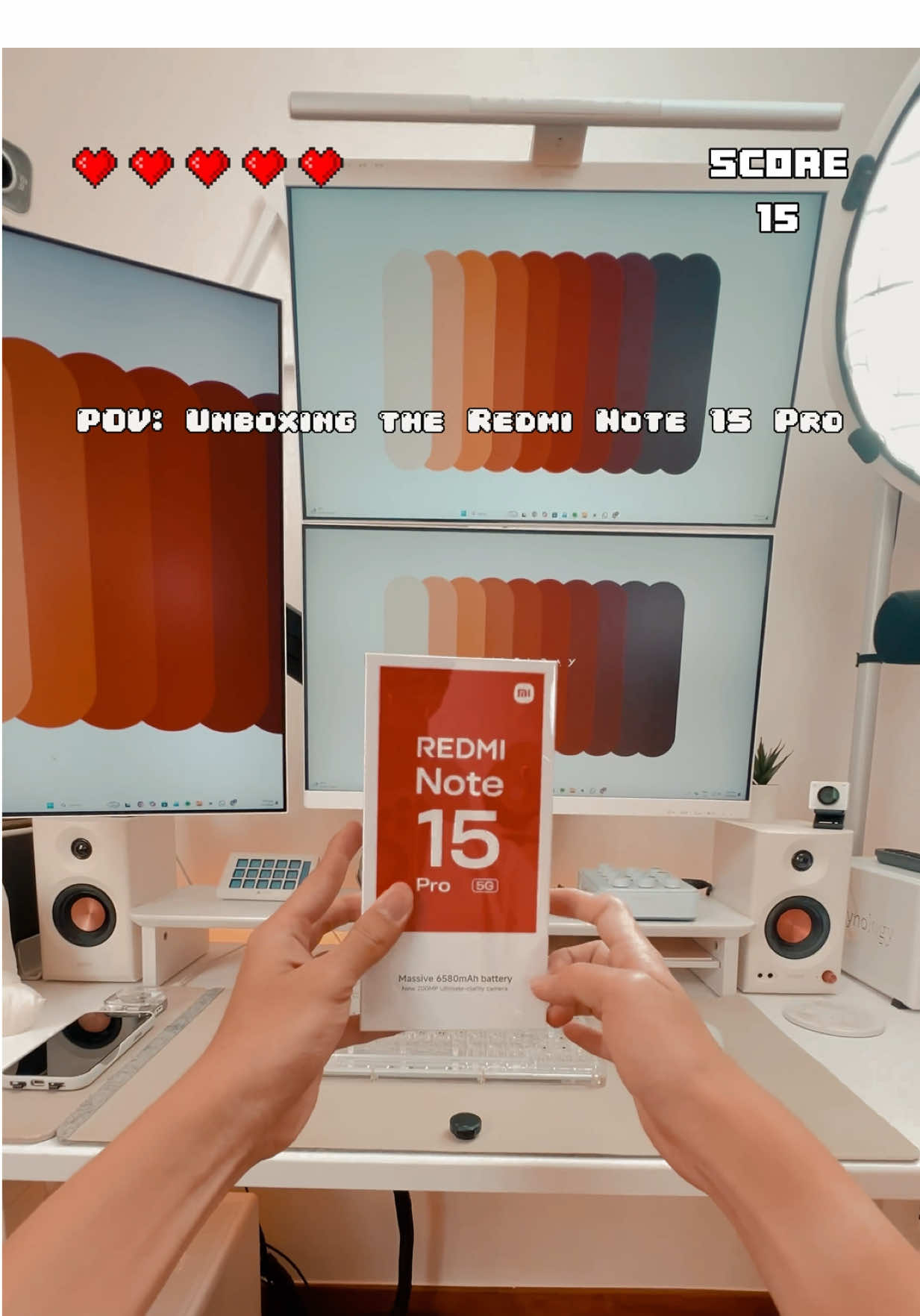 Press START → REDMI Note 15 Pro 5G unboxed 🕹️ Stats check:  •  Display: 6.83” 1.5K CrystalRes AMOLED 🌈 •⁠ ⁠IP66/IP68/IP69/IP69K dust and water resistance •⁠ ⁠SGS Certified drop resistance  •  Camera: 200MP ultimate clarity pro-level shots 📸  •  Massive Battery: 6580mAh 💪 Achievement unlocked: ultimate daily driver 🎮 Get yours at @xiaomisingapore’s official stores & online channels. Free REDMI Buds 6 Active (while stocks last!) 🎬 Visuals by @ash_the_magician #REDmiNote15Pro #TechUnboxing #GamerVibes #MobilePhotography #NextLevelTech REDMINote15series redmititantough