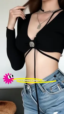 European & American Style Pure Desire Hot Girl Chic Hollow Design T-Shirt, Autumn Low-Cut V-Neck Long-Sleeved Top for Women #womanfashion #falltops #chicfashion #blackfridaystylesteals #trendytops #womenstees #tiktokshopblackfridaytiktokshopcybermonday #vnecktop #tanktopoutfit #browntanktop