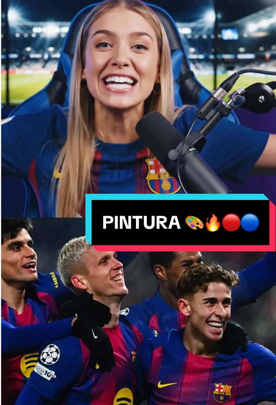 PINTURA DE DANI OLMO 🎨🔥🔴🔵 #barcelona #españa #barcelonafc #championsleague #viwesproblem 